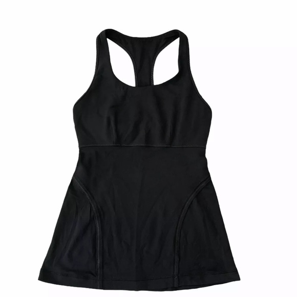 Lululemon Power Up T-Back Black Tank Top Athletic Workout Shirt Size 6 Womens - Picture 14 of 14